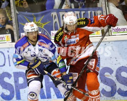 EBEL. Eishockey Bundesliga. EC KAC gegen VSV.  Jamie Lundmark,  (KAC),  Mario Altmann (VSV). Klagenfurt, am 16.12.2012.
Foto: Kuess 


---
pressefotos, pressefotografie, kuess, qs, qspictures, sport, bild, bilder, bilddatenbank