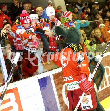 EBEL. Eishockey Bundesliga. EC KAC gegen VSV.  Maskottchen Lindi (KAC). Klagenfurt, am 16.12.2012.
Foto: Kuess 


---
pressefotos, pressefotografie, kuess, qs, qspictures, sport, bild, bilder, bilddatenbank