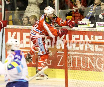 EBEL. Eishockey Bundesliga. EC KAC gegen VSV.  Torjubel John Lammers (KAC). Klagenfurt, am 16.12.2012.
Foto: Kuess 


---
pressefotos, pressefotografie, kuess, qs, qspictures, sport, bild, bilder, bilddatenbank