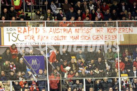 EBEL. Eishockey Bundesliga. EC KAC gegen VSV. Fans Transparent. Klagenfurt, am 16.12.2012.
Foto: Kuess 


---
pressefotos, pressefotografie, kuess, qs, qspictures, sport, bild, bilder, bilddatenbank