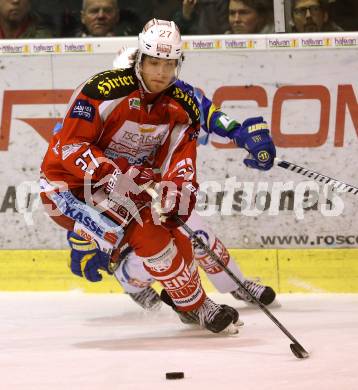 EBEL. Eishockey Bundesliga. EC KAC gegen VSV.  Thomas Hundertpfund (KAC). Klagenfurt, am 16.12.2012.
Foto: Kuess 


---
pressefotos, pressefotografie, kuess, qs, qspictures, sport, bild, bilder, bilddatenbank