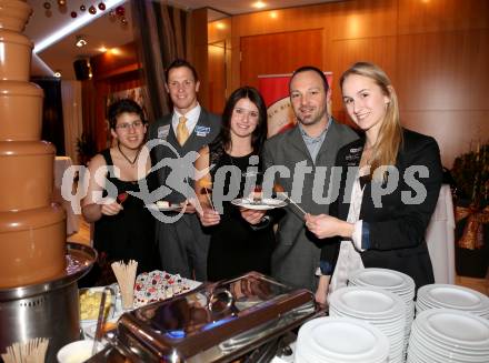 Sportgala. Ehrung Sportler des Jahres. Amelie Solja, Gerhard Schmid, Lisa Leitner, Gerhard Unterluggauer, Rauchenwald Tina. Velden, 19.12.2012.
Foto: Kuess 
---
pressefotos, pressefotografie, kuess, qs, qspictures, sport, bild, bilder, bilddatenbank