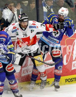 EBEL. Eishockey Bundesliga. EC VSV gegen HC TWK Innsbruck "Die Haie".  Brad Cole,  (VSV), Aaron Fox (Innsbruck). Villach, am 21.12.2012.
Foto: Kuess 


---
pressefotos, pressefotografie, kuess, qs, qspictures, sport, bild, bilder, bilddatenbank