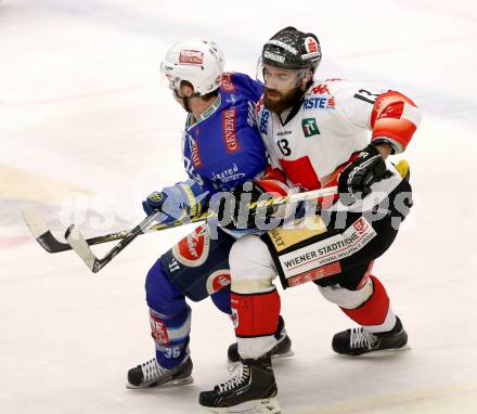 EBEL. Eishockey Bundesliga. EC VSV gegen HC TWK Innsbruck "Die Haie".  Marco Pewal, (VSV), Antonin Manavian  (Innsbruck). Villach, am 21.12.2012.
Foto: Kuess 


---
pressefotos, pressefotografie, kuess, qs, qspictures, sport, bild, bilder, bilddatenbank