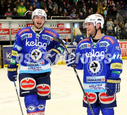 EBEL. Eishockey Bundesliga. EC VSV gegen HC TWK Innsbruck "Die Haie".  Justin Taylor, John Hughes (VSV). Villach, am 21.12.2012.
Foto: Kuess 


---
pressefotos, pressefotografie, kuess, qs, qspictures, sport, bild, bilder, bilddatenbank