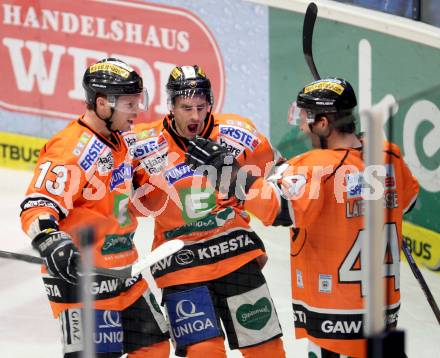 EBEL. Eishockey Bundesliga. EC VSV gegen Moser Medical Graz 99ers.  Torjubel (Graz). Villach, am 23.12.2012.
Foto: Kuess 


---
pressefotos, pressefotografie, kuess, qs, qspictures, sport, bild, bilder, bilddatenbank