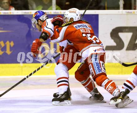 EBEL. Eishockey Bundesliga. EC KAC gegen EC Red Bull Salzburg.  Nikolaus Holzer,  (KAC), Robert Davison (Salzburg). Klagenfurt, am 26.12.2012.
Foto: Kuess 


---
pressefotos, pressefotografie, kuess, qs, qspictures, sport, bild, bilder, bilddatenbank