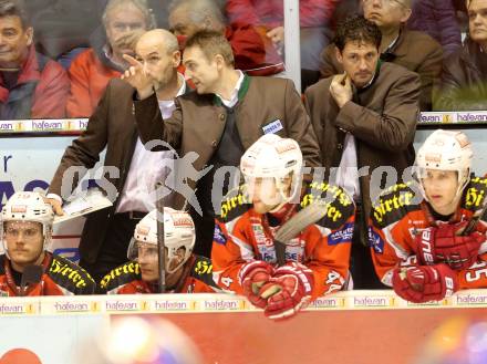 EBEL. Eishockey Bundesliga. EC KAC gegen EC Red Bull Salzburg.  Trainer Christian Weber, Co-Trainer Christer Olsson, Bernhard Sussitz (KAC). Klagenfurt, am 26.12.2012.
Foto: Kuess 


---
pressefotos, pressefotografie, kuess, qs, qspictures, sport, bild, bilder, bilddatenbank