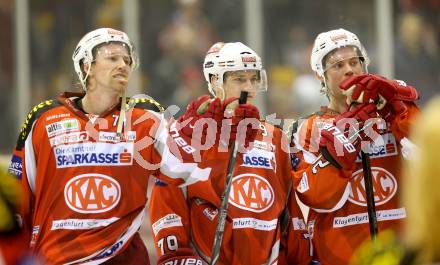 EBEL. Eishockey Bundesliga. EC KAC gegen EC Red Bull Salzburg.  Jamie LUndmark, Kevin Doell, John Lammers (KAC). Klagenfurt, am 26.12.2012.
Foto: Kuess 


---
pressefotos, pressefotografie, kuess, qs, qspictures, sport, bild, bilder, bilddatenbank