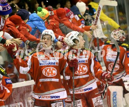 EBEL. Eishockey Bundesliga. EC KAC gegen EC Red Bull Salzburg.  Thomas HUndertpfund, Markus Pirmann (KAC). Klagenfurt, am 26.12.2012.
Foto: Kuess 


---
pressefotos, pressefotografie, kuess, qs, qspictures, sport, bild, bilder, bilddatenbank