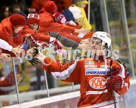 EBEL. Eishockey Bundesliga. EC KAC gegen EC Red Bull Salzburg.  Thomas Hundertpfund (KAC). Klagenfurt, am 26.12.2012.
Foto: Kuess 


---
pressefotos, pressefotografie, kuess, qs, qspictures, sport, bild, bilder, bilddatenbank