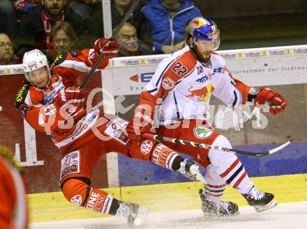 EBEL. Eishockey Bundesliga. EC KAC gegen EC Red Bull Salzburg. Tomislav Zanoski,  (KAC), Michael Duco (Salzburg). Klagenfurt, am 26.12.2012.
Foto: Kuess 


---
pressefotos, pressefotografie, kuess, qs, qspictures, sport, bild, bilder, bilddatenbank