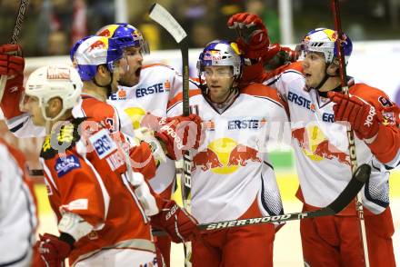 EBEL. Eishockey Bundesliga. EC KAC gegen EC Red Bull Salzburg. Torjubel Salzburg. Klagenfurt, am 26.12.2012.
Foto: Kuess 


---
pressefotos, pressefotografie, kuess, qs, qspictures, sport, bild, bilder, bilddatenbank