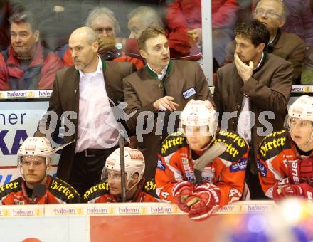 EBEL. Eishockey Bundesliga. EC KAC gegen EC Red Bull Salzburg.  Trainer Christian Weber, Co-Trainer Christer Olsson, Bernhard Sussitz (KAC). Klagenfurt, am 26.12.2012.
Foto: Kuess 


---
pressefotos, pressefotografie, kuess, qs, qspictures, sport, bild, bilder, bilddatenbank