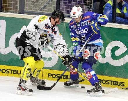 EBEL. Eishockey Bundesliga. EC VSV gegen Dornbirner Eishockey Club.  Klemen Pretnar, (VSV), Stefan Haeussle (Dornbirn). Villach, am 28.12.2012.
Foto: Kuess 


---
pressefotos, pressefotografie, kuess, qs, qspictures, sport, bild, bilder, bilddatenbank