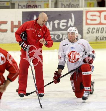 Eishockey. KAC. Training. Christer Olsson, Mike Siklenka. Klagenfurt, 29.12.2012.
Foto: Kuess
---
pressefotos, pressefotografie, kuess, qs, qspictures, sport, bild, bilder, bilddatenbank