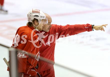 Eishockey. KAC. Training. Christer Olsson, Markus Pirmann. Klagenfurt, 29.12.2012.
Foto: Kuess
---
pressefotos, pressefotografie, kuess, qs, qspictures, sport, bild, bilder, bilddatenbank