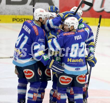 EBEL. Eishockey Bundesliga. EC VSV gegen SAPA Fehervar AV19. Torjubel VSV. Villach, am 30.12.2012.
Foto: Kuess 


---
pressefotos, pressefotografie, kuess, qs, qspictures, sport, bild, bilder, bilddatenbank