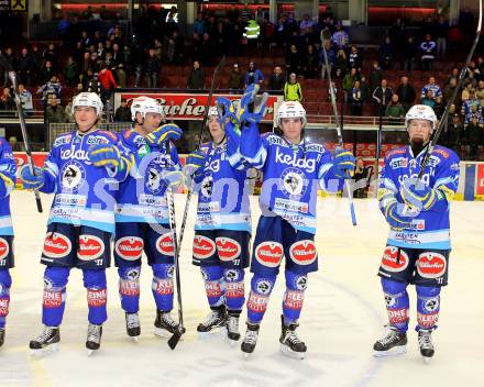 EBEL. Eishockey Bundesliga. EC VSV gegen SAPA Fehervar AV19.  Jubel VSV. Villach, am 30.12.2012.
Foto: Kuess 


---
pressefotos, pressefotografie, kuess, qs, qspictures, sport, bild, bilder, bilddatenbank