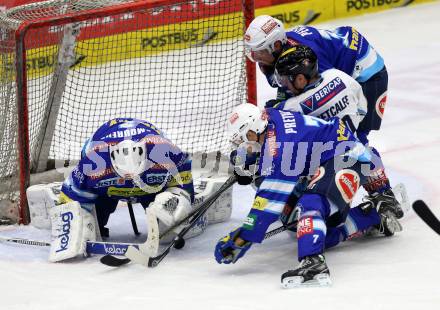 EBEL. Eishockey Bundesliga. EC VSV gegen SAPA Fehervar AV19. Jean Philippe Lamoureux, Klemen Pretnar, Markus Peintner,  (VSV), Tyler Metcalfe (Alba Volan). Villach, am 30.12.2012.
Foto: Kuess 


---
pressefotos, pressefotografie, kuess, qs, qspictures, sport, bild, bilder, bilddatenbank