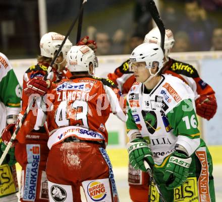 EBEL. Eishockey Bundesliga. EC KAC gegen HDD TELEMACH Olimpija Ljubljana.  Torjubel  (KAC). Klagenfurt, am 1.1.2013.
Foto: Kuess 


---
pressefotos, pressefotografie, kuess, qs, qspictures, sport, bild, bilder, bilddatenbank