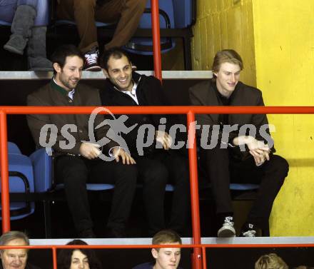 EBEL. Eishockey Bundesliga. EC KAC gegen Moser Medical Graz 99ers.   Sam Gagner, Andy Chiodo, Tyler Myers (KAC). Klagenfurt, am 6.1.2013.
Foto: Kuess 


---
pressefotos, pressefotografie, kuess, qs, qspictures, sport, bild, bilder, bilddatenbank