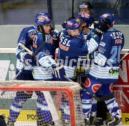 Eishockey. EBYSYL. VSV U20 gegen KAC U20. Torjubel Alexander Rauchenwald (VSV). Villach, 6.1.2013.
Foto: Kuess
---
pressefotos, pressefotografie, kuess, qs, qspictures, sport, bild, bilder, bilddatenbank