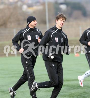 Fussball. Bundesliga. RZ Pellets WAC. Training.  Christian Falk, Gernot Messner. St. Andrae, 7.1.2013.
Foto: Kuess
---
pressefotos, pressefotografie, kuess, qs, qspictures, sport, bild, bilder, bilddatenbank