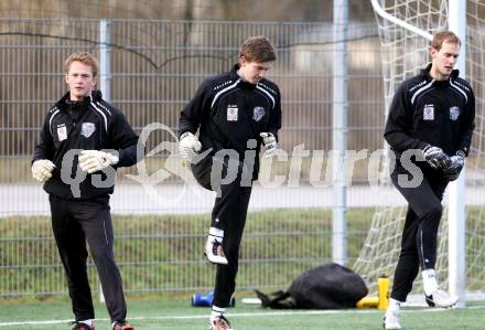 Fussball. Bundesliga. RZ Pellets WAC. Training.  Christian Dobnik, Marco Knaller, Max Friesacher. . St. Andrae, 7.1.2013.
Foto: Kuess
---
pressefotos, pressefotografie, kuess, qs, qspictures, sport, bild, bilder, bilddatenbank