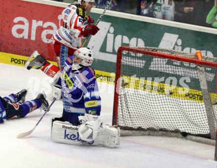 EBEL. Eishockey Bundesliga. EC VSV gegen KAC. Jean Philippe Lamoureux,  (VSV), Jubel Kevin Doell (KAC). Villach, am 13.1.2013.
Foto: Kuess 


---
pressefotos, pressefotografie, kuess, qs, qspictures, sport, bild, bilder, bilddatenbank