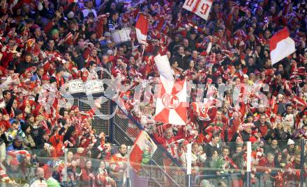 EBEL. Eishockey Bundesliga. EC VSV gegen KAC.  Fans (KAC). Villach, am 13.1.2013.
Foto: Kuess 


---
pressefotos, pressefotografie, kuess, qs, qspictures, sport, bild, bilder, bilddatenbank