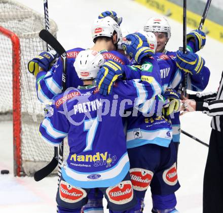 EBEL. Eishockey Bundesliga. EC VSV gegen KAC. Torjubel VSV. Villach, am 13.1.2013.
Foto: Kuess 


---
pressefotos, pressefotografie, kuess, qs, qspictures, sport, bild, bilder, bilddatenbank