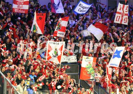 EBEL. Eishockey Bundesliga. EC VSV gegen KAC.  Fans. Villach, am 13.1.2013.
Foto: Kuess 


---
pressefotos, pressefotografie, kuess, qs, qspictures, sport, bild, bilder, bilddatenbank