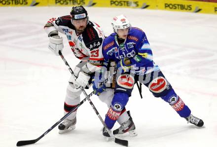 EBEL. Eishockey Bundesliga. EC VSV gegen HC Orli Znojmo. Klemen Pretnar, (VSV), Peter Pucher  (Znojmo). Villach, am 15.1.2013.
Foto: Kuess 


---
pressefotos, pressefotografie, kuess, qs, qspictures, sport, bild, bilder, bilddatenbank