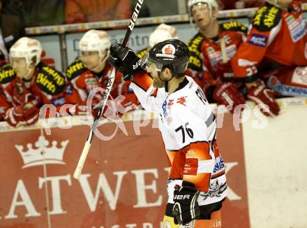 EBEL. Eishockey Bundesliga. EC KAC gegen HC TWK Innsbruck "Die Haie".   Aaron Fox (Innsbruck). Klagenfurt, am 15.1.2013.
Foto: Kuess 


---
pressefotos, pressefotografie, kuess, qs, qspictures, sport, bild, bilder, bilddatenbank