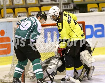 Eishockey Cup. Zeltverleih Bister gegen HC Post. Martin Poeck (Bister), Christian Woschitz (Post). Klagenfurt, 16.1.2013.
Foto: Kuess
---
pressefotos, pressefotografie, kuess, qs, qspictures, sport, bild, bilder, bilddatenbank