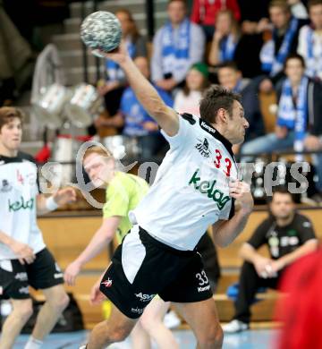 Handball Bundesliga. HC Kelag Kaernten gegen SC Ferlach. Dino Poje (SCF). Klagenfurt,19.1.2013.
Foto: Kuess
---
pressefotos, pressefotografie, kuess, qs, qspictures, sport, bild, bilder, bilddatenbank