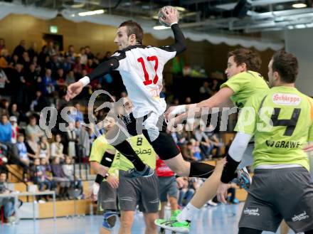 Handball Bundesliga. HC Kelag Kaernten gegen SC Ferlach. Izudin Mujanovic (SCF). Klagenfurt,19.1.2013.
Foto: Kuess
---
pressefotos, pressefotografie, kuess, qs, qspictures, sport, bild, bilder, bilddatenbank