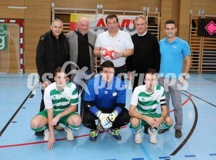 Futsal. Futsal Klagenfurt gegen Hegelhof RB Wien. Juergen Pfeiler, Alfred Steuer, Walter Auer, Kurt Steiner, Trainer Edin Cosic, Boris Tomic, Daniel Sapina, Admir Icanovic. Viktring, am 20.1.2012.
Foto: Kuess
---
pressefotos, pressefotografie, kuess, qs, qspictures, sport, bild, bilder, bilddatenbank