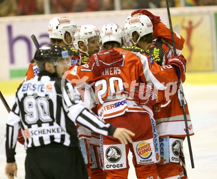 EBEL. Eishockey Bundesliga. EC KAC gegen SAPA Fehervar AV19. Torjubel  (KAC). Klagenfurt, am 20.1.2013.
Foto: Kuess 


---
pressefotos, pressefotografie, kuess, qs, qspictures, sport, bild, bilder, bilddatenbank