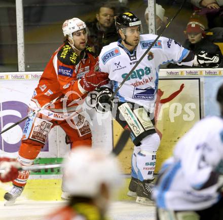 EBEL. Eishockey Bundesliga. EC KAC gegen SAPA Fehervar AV19.  Martin Schumnig,  (KAC), Tyler Metcalfe (Alba Volan). Klagenfurt, am 20.1.2013.
Foto: Kuess 


---
pressefotos, pressefotografie, kuess, qs, qspictures, sport, bild, bilder, bilddatenbank