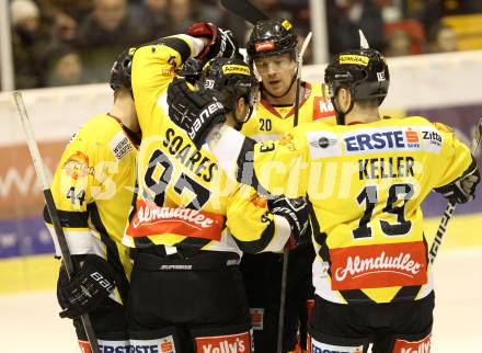 EBEL. Eishockey Bundesliga. EC KAC gegen UPC Vienna Capitals.  torjubel (Vienna). Klagenfurt, am 22.1.2013.
Foto: Kuess 


---
pressefotos, pressefotografie, kuess, qs, qspictures, sport, bild, bilder, bilddatenbank