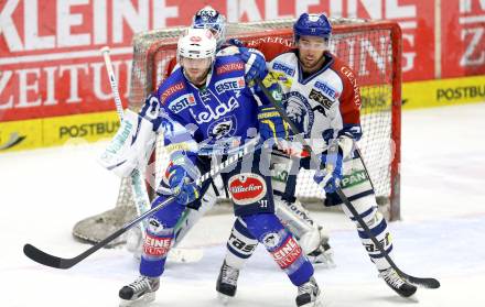 EBEL. Eishockey Bundesliga. EC VSV gegen KHL Medvescak Zagreb. Benjamin Petrik,  (VSV), Sasa Martinovic (Zagreb). Villach, am 22.1.2013.
Foto: Kuess 


---
pressefotos, pressefotografie, kuess, qs, qspictures, sport, bild, bilder, bilddatenbank