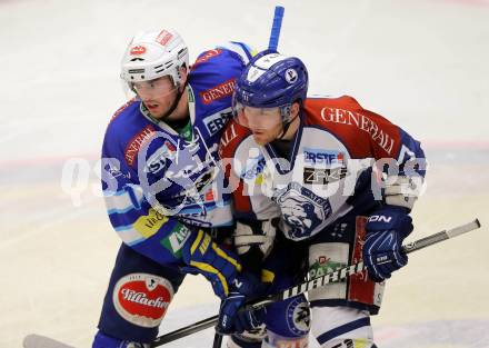 EBEL. Eishockey Bundesliga. EC VSV gegen KHL Medvescak Zagreb. Derek Ryan, (VSV),  Adam Naglich (Zagreb). Villach, am 22.1.2013.
Foto: Kuess 


---
pressefotos, pressefotografie, kuess, qs, qspictures, sport, bild, bilder, bilddatenbank