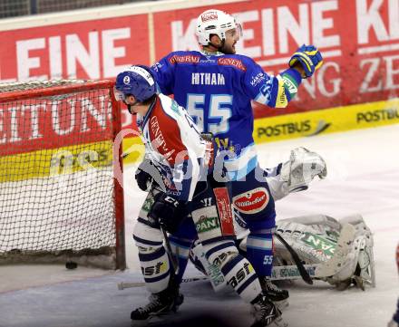 EBEL. Eishockey Bundesliga. EC VSV gegen KHL Medvescak Zagreb. Torjubel Scott Hotham (VSV). Villach, am 22.1.2013.
Foto: Kuess 


---
pressefotos, pressefotografie, kuess, qs, qspictures, sport, bild, bilder, bilddatenbank