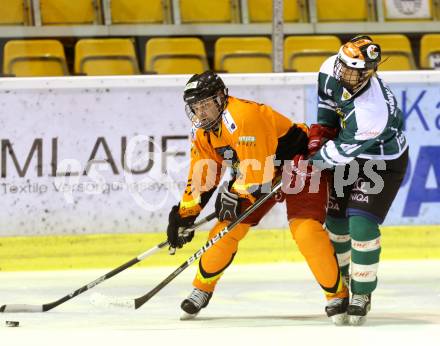 Eishockey Cup. Ascus Rangers gegen Zeltverleih Bister. Harald Kriener (Ascus Rangers), Johannes Isopp (Bister). Klagenfurt, 23.1.2013.
Foto: kuess
---
pressefotos, pressefotografie, kuess, qs, qspictures, sport, bild, bilder, bilddatenbank