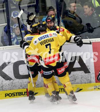 EBEL. Eishockey Bundesliga. EC VSV gegen UPC Vienna Capitals.  torjubel  (Vienna).. Villach, am 27.1.2013.
Foto: Kuess 


---
pressefotos, pressefotografie, kuess, qs, qspictures, sport, bild, bilder, bilddatenbank