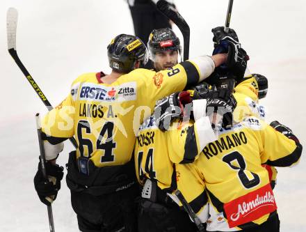 EBEL. Eishockey Bundesliga. EC VSV gegen UPC Vienna Capitals.  Torjubel  (Vienna). Villach, am 27.1.2013.
Foto: Kuess 


---
pressefotos, pressefotografie, kuess, qs, qspictures, sport, bild, bilder, bilddatenbank