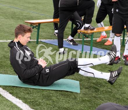 Fussball. WAC. Training.  Maximilian Ritscher. St. Andrae, 28.1.2013. 
Foto: Kuess
---
pressefotos, pressefotografie, kuess, qs, qspictures, sport, bild, bilder, bilddatenbank