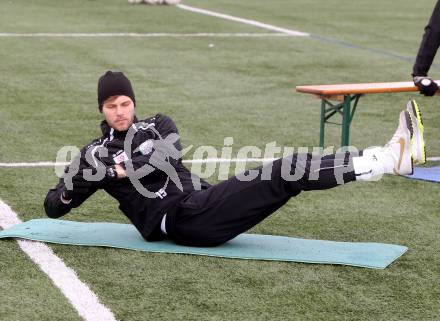 Fussball. WAC. Training.  Boris Huettenbrenner. St. Andrae, 28.1.2013. 
Foto: Kuess
---
pressefotos, pressefotografie, kuess, qs, qspictures, sport, bild, bilder, bilddatenbank